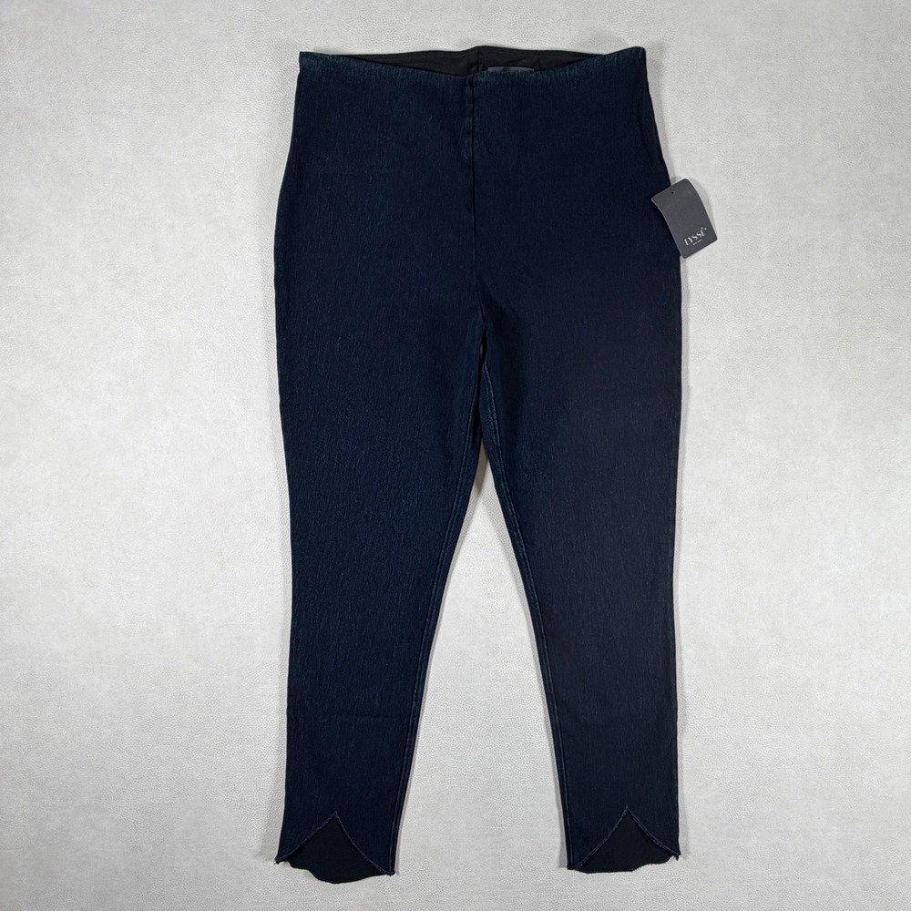 NWT Lysse New York Lynette Tulip Hem Denim Leggings Dark Wash Womens Large